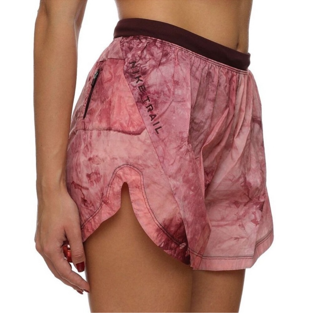 Nike Dri-Fit Repel Trail Running Shorts Burgundy/Crush DX1021-850 WMNS SZ M